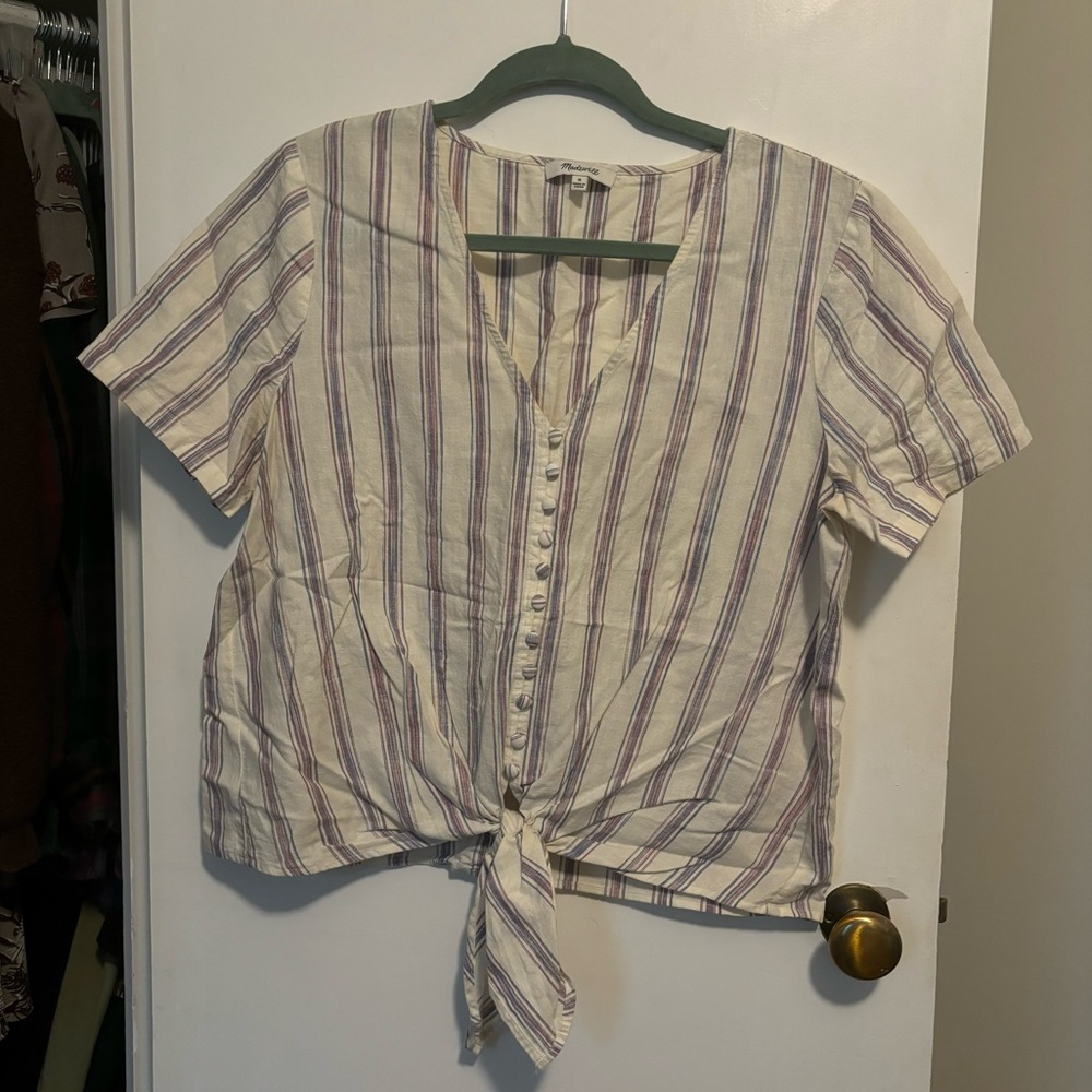 Madewell linen/cotton top